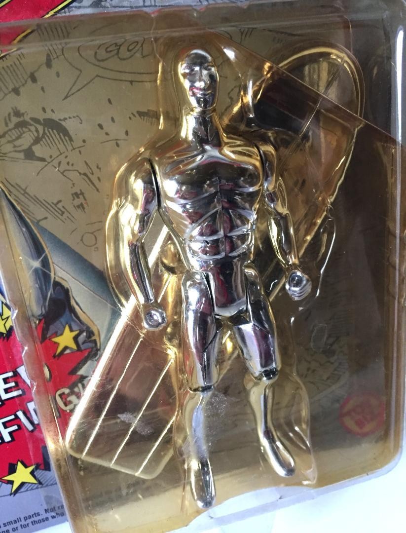ビンテージ 1992年 Toy Biz Silver Surfer フィギュア Silver Surfer Vintage Marvel Super Heroes Action Figure New