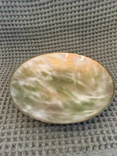 Mid Century Cosmos Enamel Painted Decorative Shallow Bowl