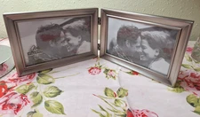 Malden Elegant Pewter Double Picture Frame International Designs MINT