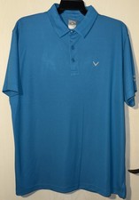 NWT Mens Callaway Opti Dri Aqua White Print Polo Golf Shirt Size XL