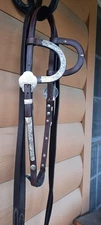 Silver Show Bridle Headstall with Reins