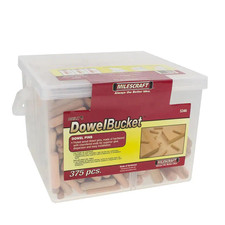 Dowel Bucket Fluted Hardwood Dowel Pins 375-Pieces 