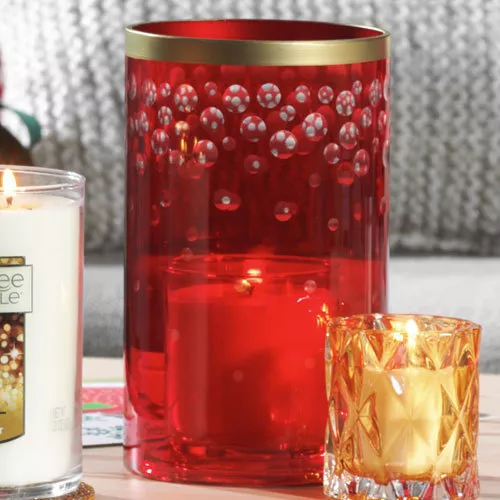 YANKEE CANDLE BUBBLY LIBATIONS LARGE JAR CANDLE HOLDER CHRISTMAS