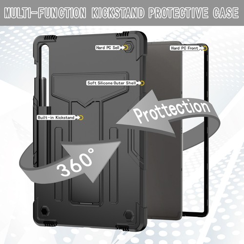 Samsung Galaxy Tab S10 Plus/S9+/Tab S9 FE+ Case 12.4" Shockproof Kickstand Cover - Picture 9 of 47
