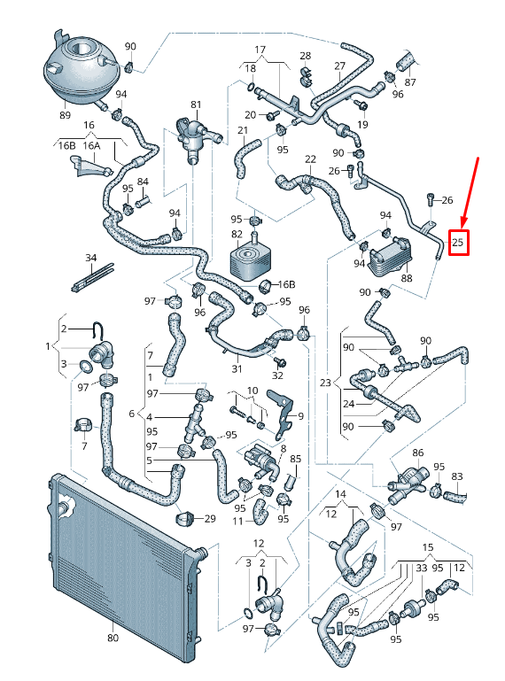 NEUF VW GOLF VI 5K MK6 ENGINE COOLANT PIPE 5K0121070C ORIGINAL eBay