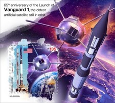 Space Launch of Vanguard 1 Satellite 65 Years MNH Stamps 2023 Sierra Leone S/S