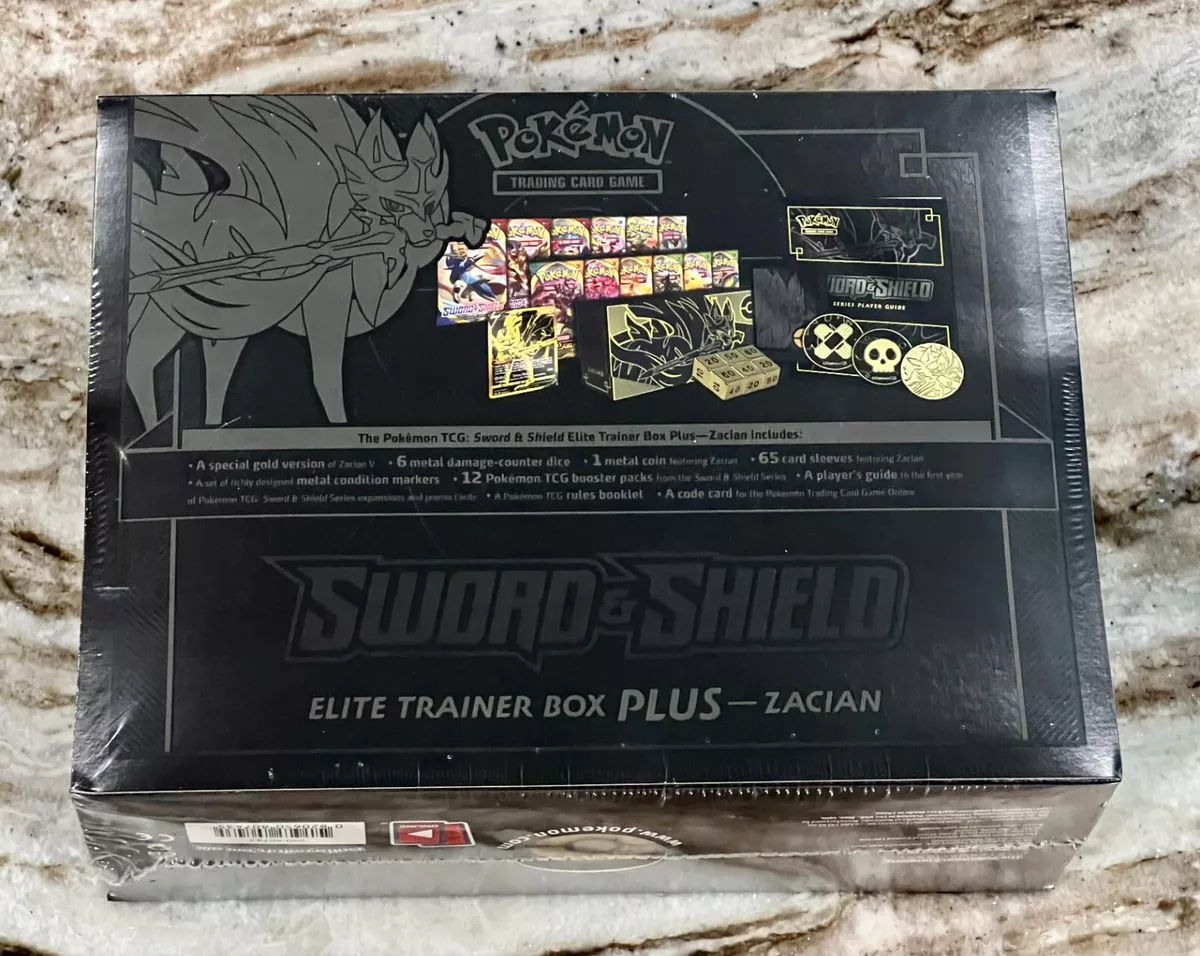 2020 Pokemon TCG Sword & Shield Elite Trainer Box Plus Zacian - US