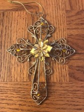 Vintage Christmas Ornament Cross