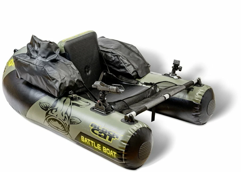 Black Cat Battle Boat - Belly boat 170 cm, incl. bag for tackle boxes fishing boat