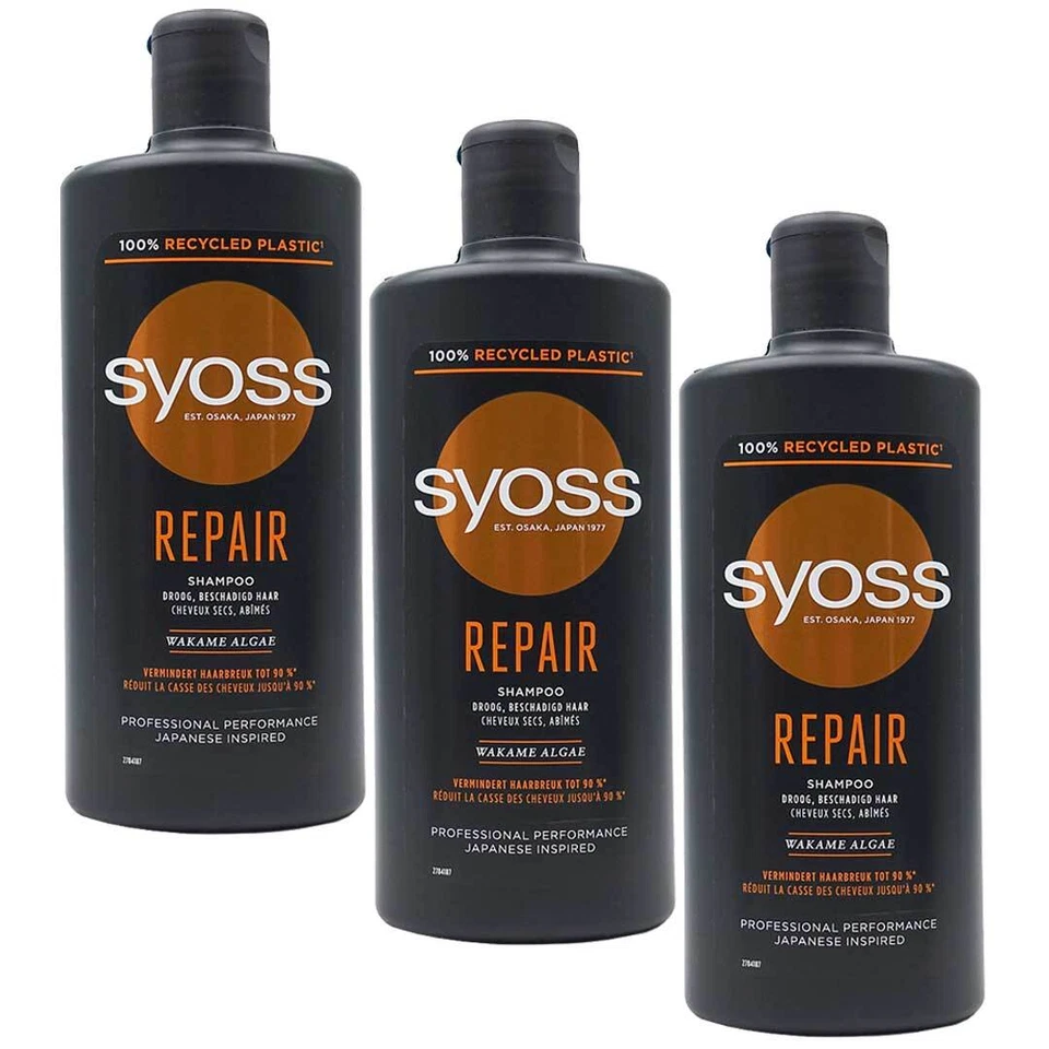 SCHWARZKOPF HENKEL Syoss Shampoo Repair, (3er Pack) 440ml