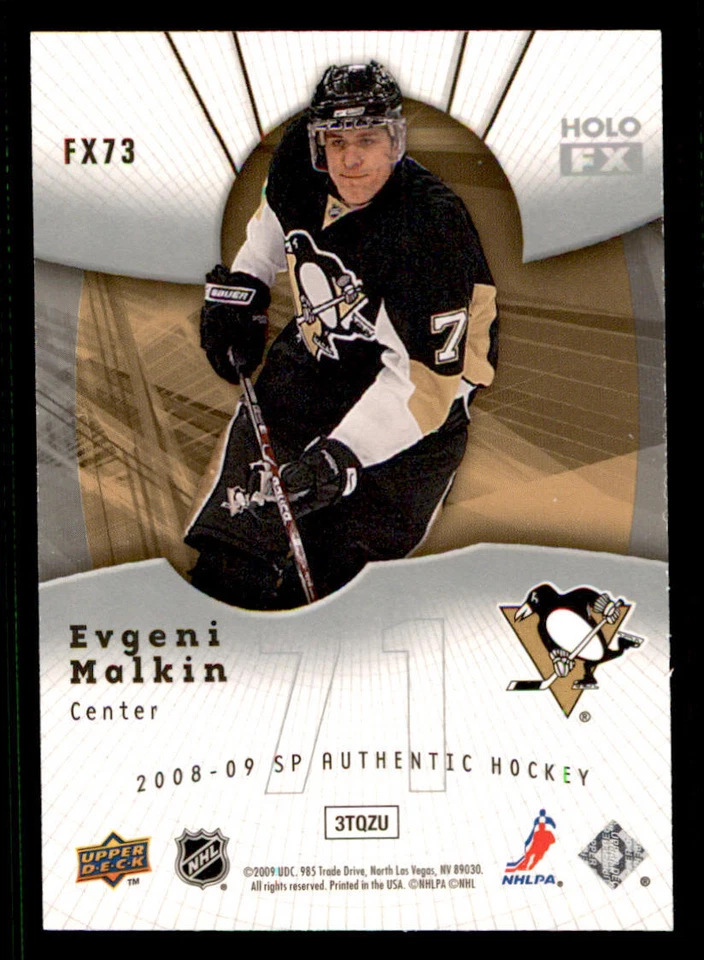 2008-09 SP Authentic Holoview FX #FX73 Evgeni Malkin - Image 2 of 2