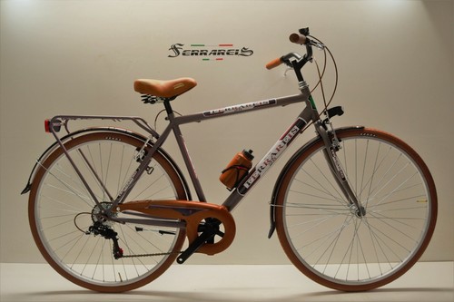 Bici trekking 28 uomo city bike 6v shimano marrone personalizzabile | eBay
