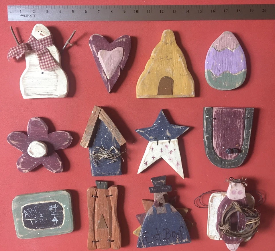 Home Message Board Chalk Cork Magnetic Interchangable Holiday Shapes Rustic - Image 2 of 4