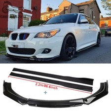 For 5 Series E60 E61 M-SPORT Front Bumper Lip Splitter Spoiler + Side Skirts