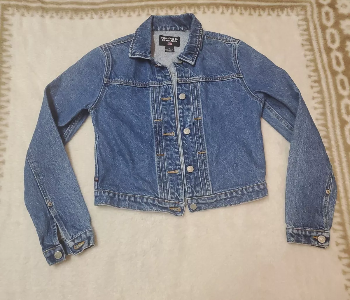 Ralph Lauren Polo Jeans Co. Women's Denim Jean Jacket No Pockets Size 8