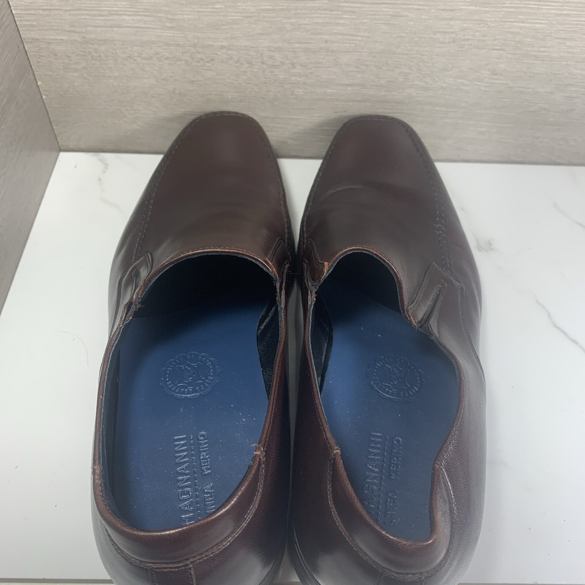 Magnanni Linea Merino Slip On Loafers Men Size 11.5 Brown Leather Dress Shoes Magnanni Madrid Venetian Loafer, Brown | Mercari main image 2