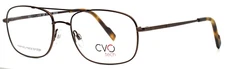 CVO CLEARVISION M 3033 Brown Mens Aviator Full Rim Eyeglasses 55-17-145 B:40