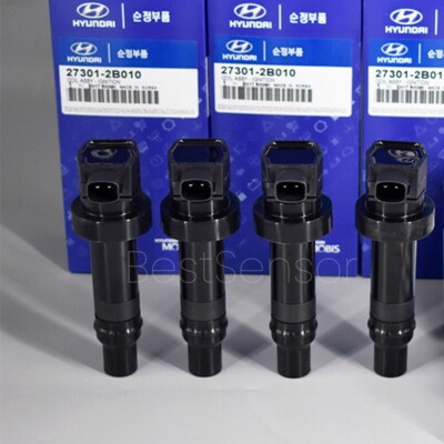 4PCS OEM Ignition Coils UF636 For Hyundai 2010-2011 Kia Soul 1.6 L4 27301-2B010