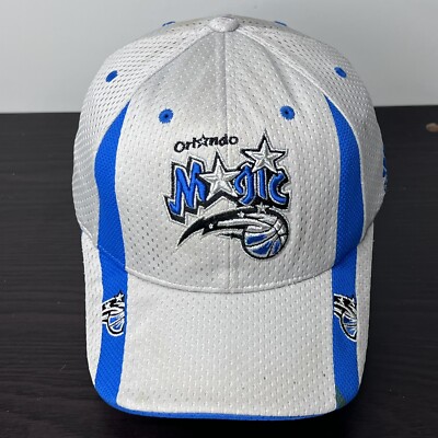 Orlando Magic Hat Cap Stretch Flex-Fit Adidas S/M Gray **Has Spots NBA