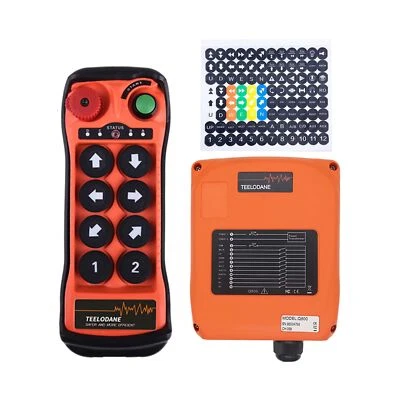 TEELODANE Q800 Industrial Wireless Crane Remote Control kit 8 Button 12v 24v Electric L...