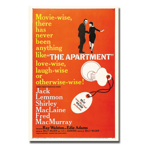 The Apartment 1960 Movie Poster Film Wall Art Picture Silk Canvas Print 24x36 - Picture 1 of 5