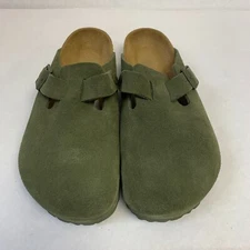 Birkenstock New w/ Box Boston BS Modern Suede Leather Thyme Regular -Select Size