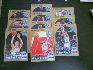 1990-91 NBA Hoops All-Star East 10 Crd Lot Bird Rodman Barkley Ewing Miller +
