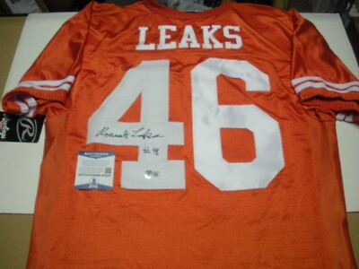 ROOSEVELT LEAKS TEXAS HORNS BECKETT/COA SIGNED OFFICIAL LICENSED