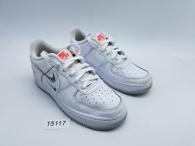 Nike Air Force 1 Multi Swoosh (GS) Boy's Size 6Y Sneakers White