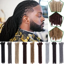 NEW 12" Dreadlocks For Hippie Men 100% Natural Handmade Hair Extensions African