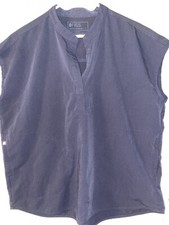 Figs Rafaela Oversized Scrub Top Women's sz L Gray Charcoal
