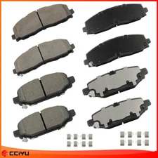 Front And Rear Ceramic Brake Pads Kit For 2019 2020 2021 2022 Jeep Wrangler