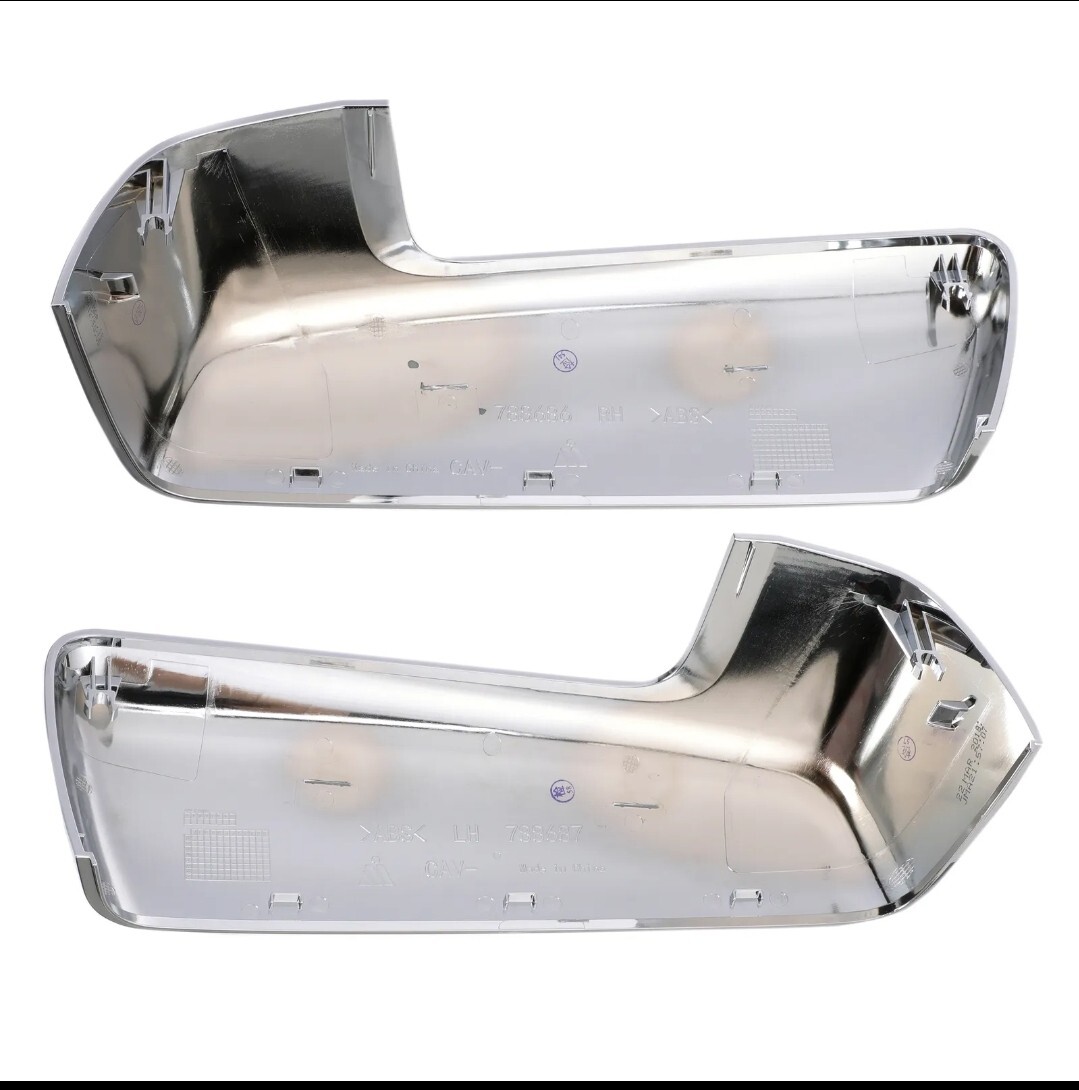 2018 Chevy Silverado 1500 Mirrors Chrome Mirror Cap Covers For 2014 2019 Chevy Silverado Gmc Sierra Tow Mirrors - Foto 11