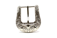 Silver Longhorn Head Belt Buckle, 1.5'' Removable Western Buckle For Men Women