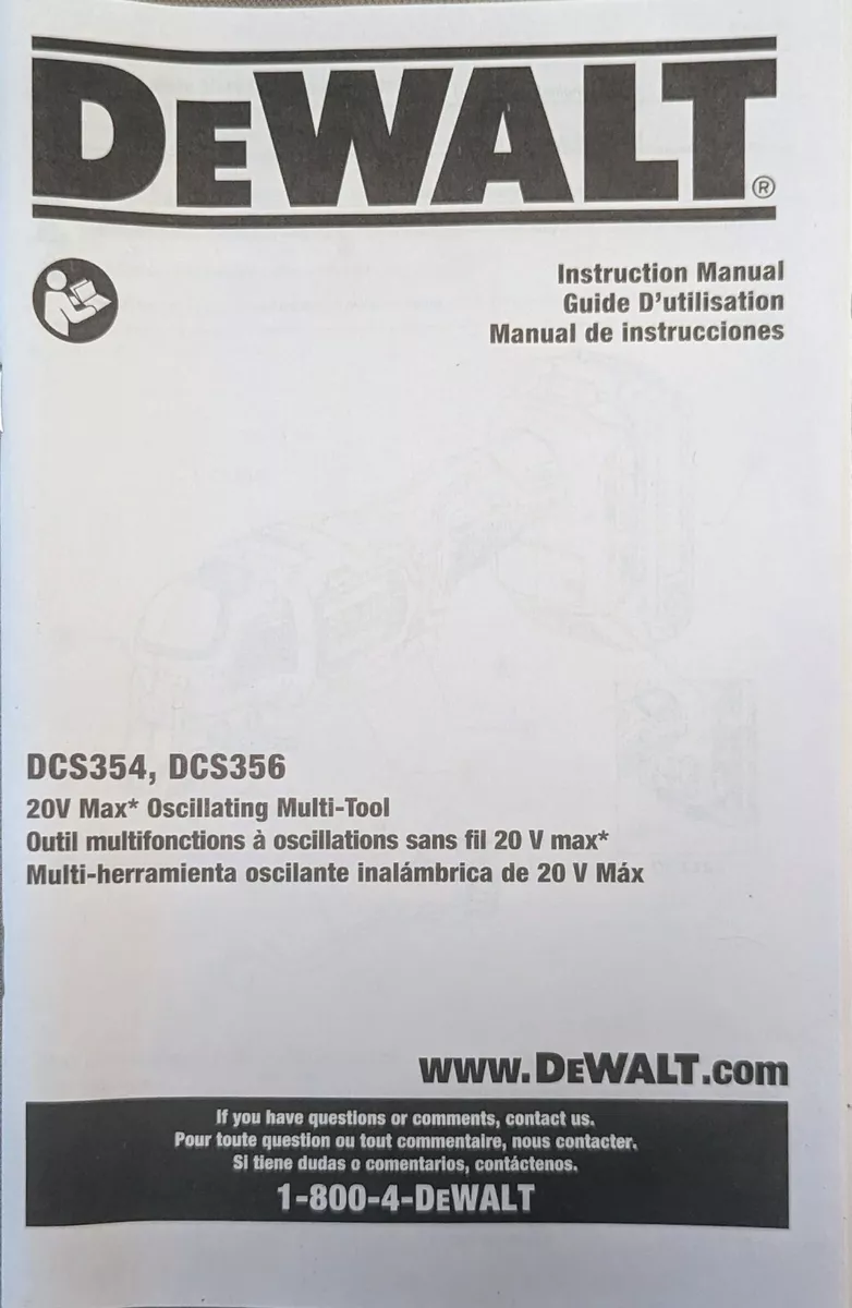 Dewalt multi tool manual hot sale