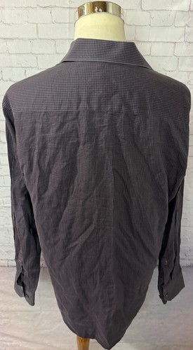 Bugatti Purple Plaid Button Up Shirt Men’s Long Sleeve - Picture 4 of 8