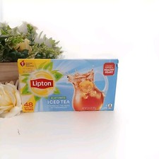 Lipton Family Sized Iced Black Tea Decaffeinated Tea Bags 48 Count Box Ex:12/24
