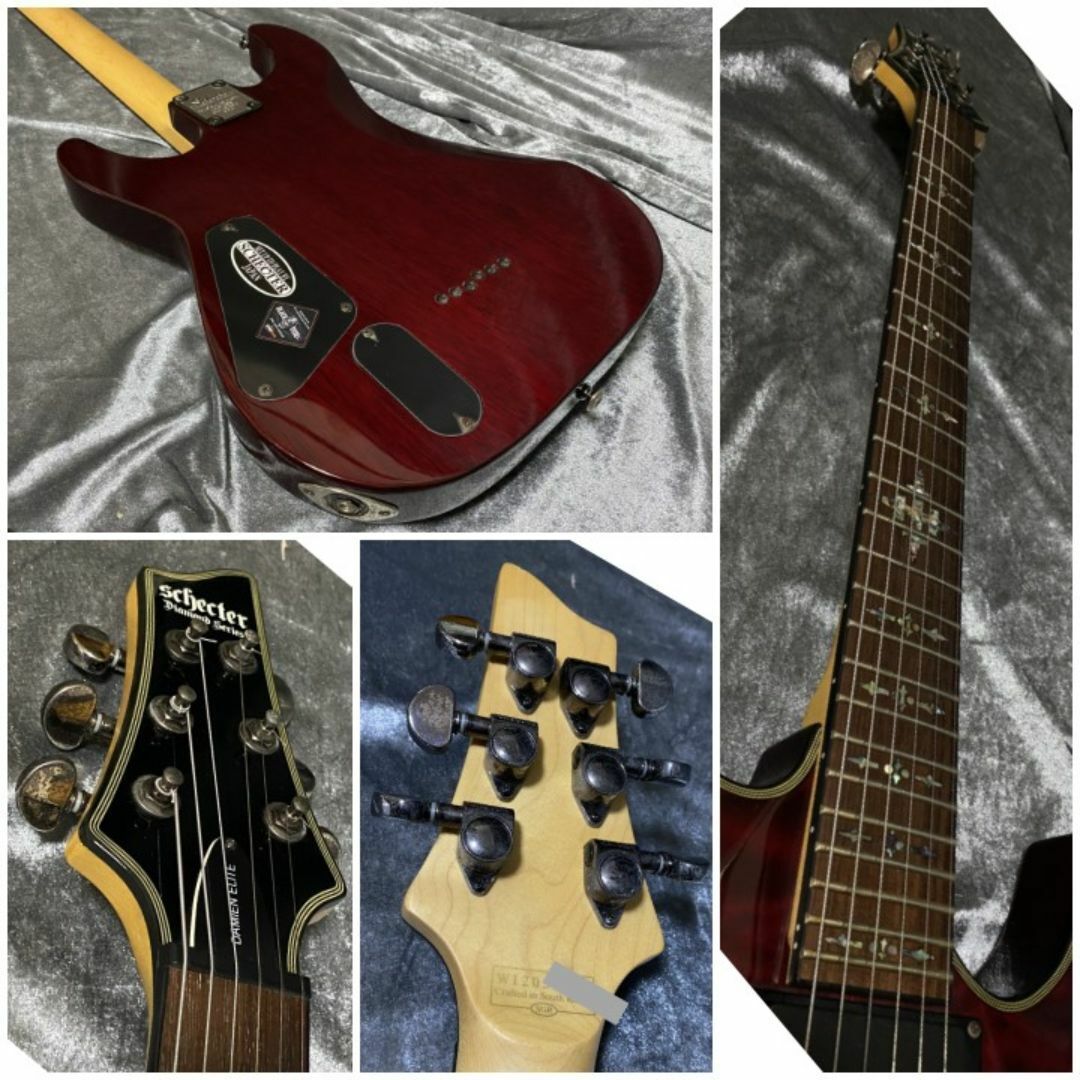 Electric Guitar Schecter AD-DM-EL Damien Elite Red Quilted
