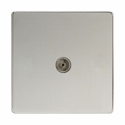 Varilight XDC8S schraubenlose polierte Chrom 1 Gang Co-Axial TV-Steckdose