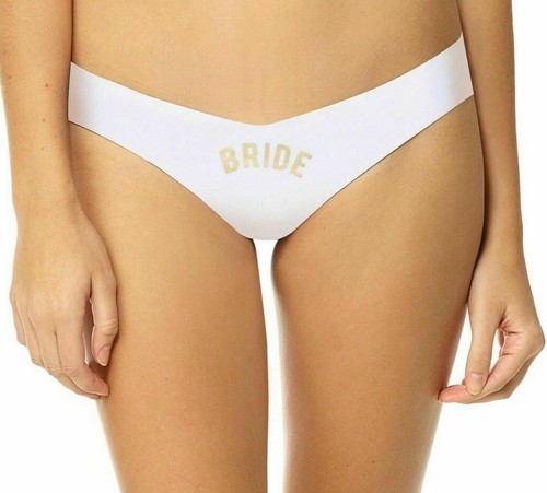 NEW COMMANDO Microfiber Thongs 2 Pairs S/M Bride White & Love Neon Photo Op - Picture 3 of 4