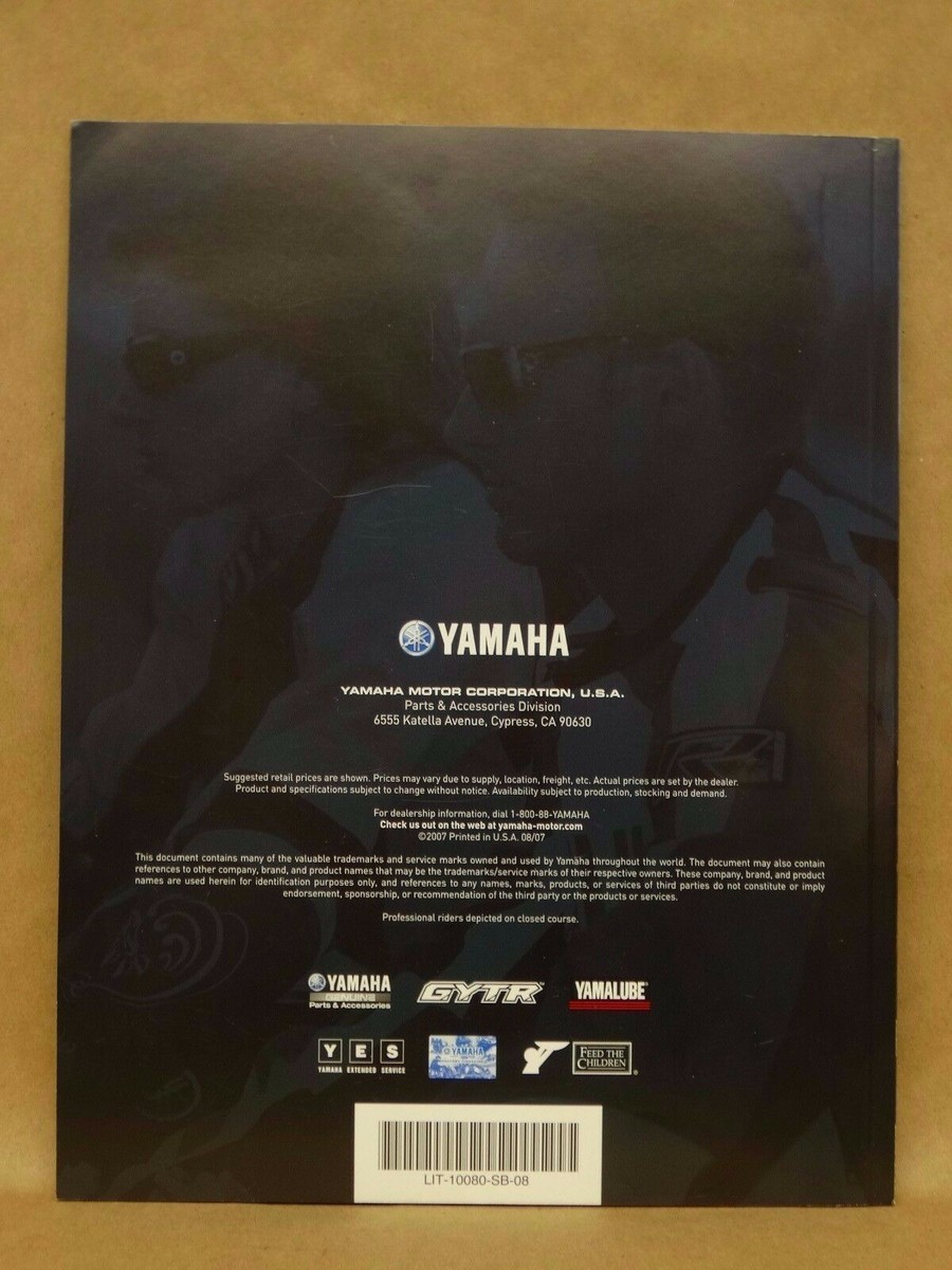 c.r様 2008 Yamaha Sport Bike Motorcycle Accessories Apparel Catalog YZF