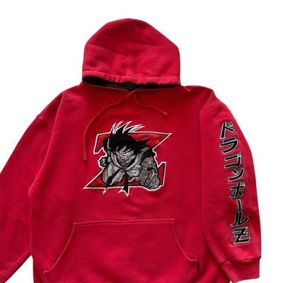 Vintage 2000s Dragonball Z Goku Hoodie Sweater USA 2001 M Embroidered Rare  Y2K
