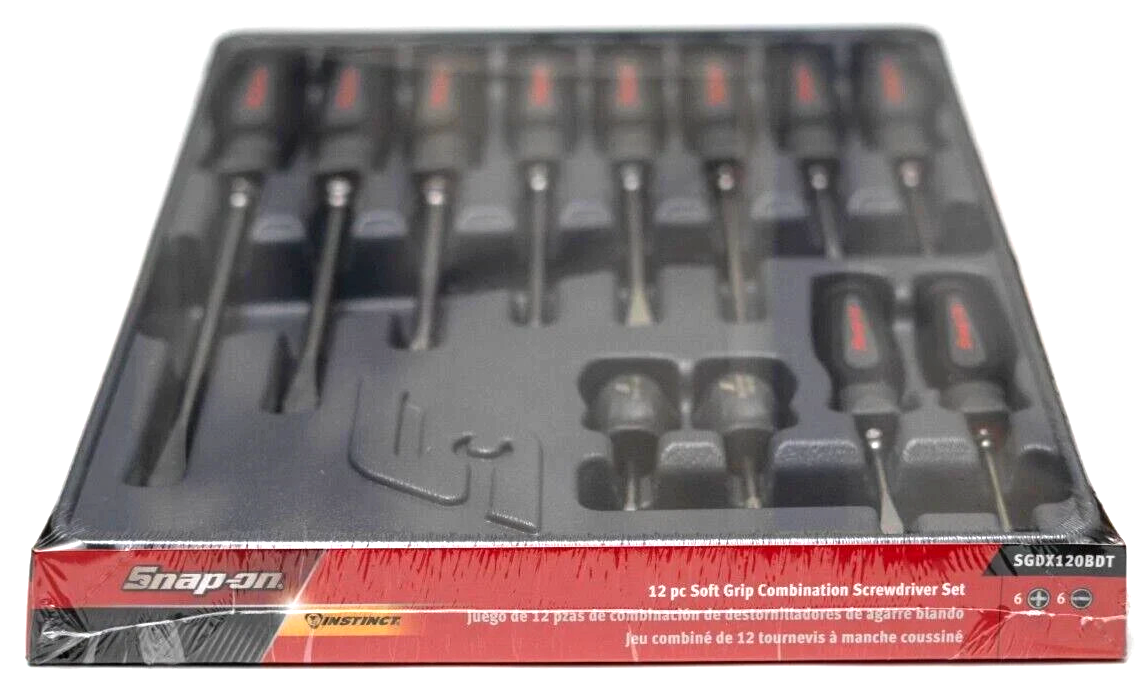 SNAP ON TOOLS SGDX120B DT 12pc DARK TITANIUM Soft Grip Combo