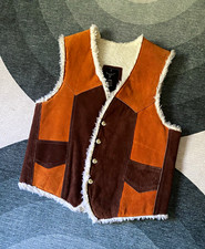 Vintage 70s/80s True Western Patchwork Suede Vest Size S