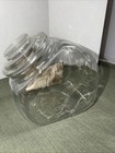 Vintage Red Bird Brand Peppermint Puff Glass Display Jar With Glass Lid — photo 3