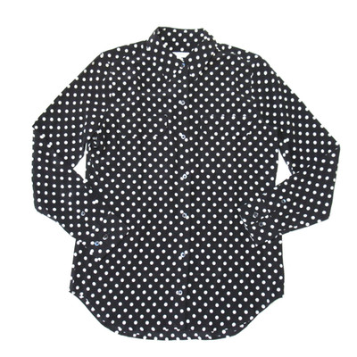 NWT Equipment Signature Slim in Eclipse White Polka Dot Silk Button Down Shirt S