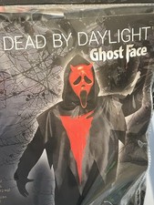 Spirit Dead by Daylight Ghost Face Devil Face Adult Costume One Size Black Red