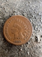 1865 Indian Head Cent Civil War Era Strong Detail Better Grade Collector Coin