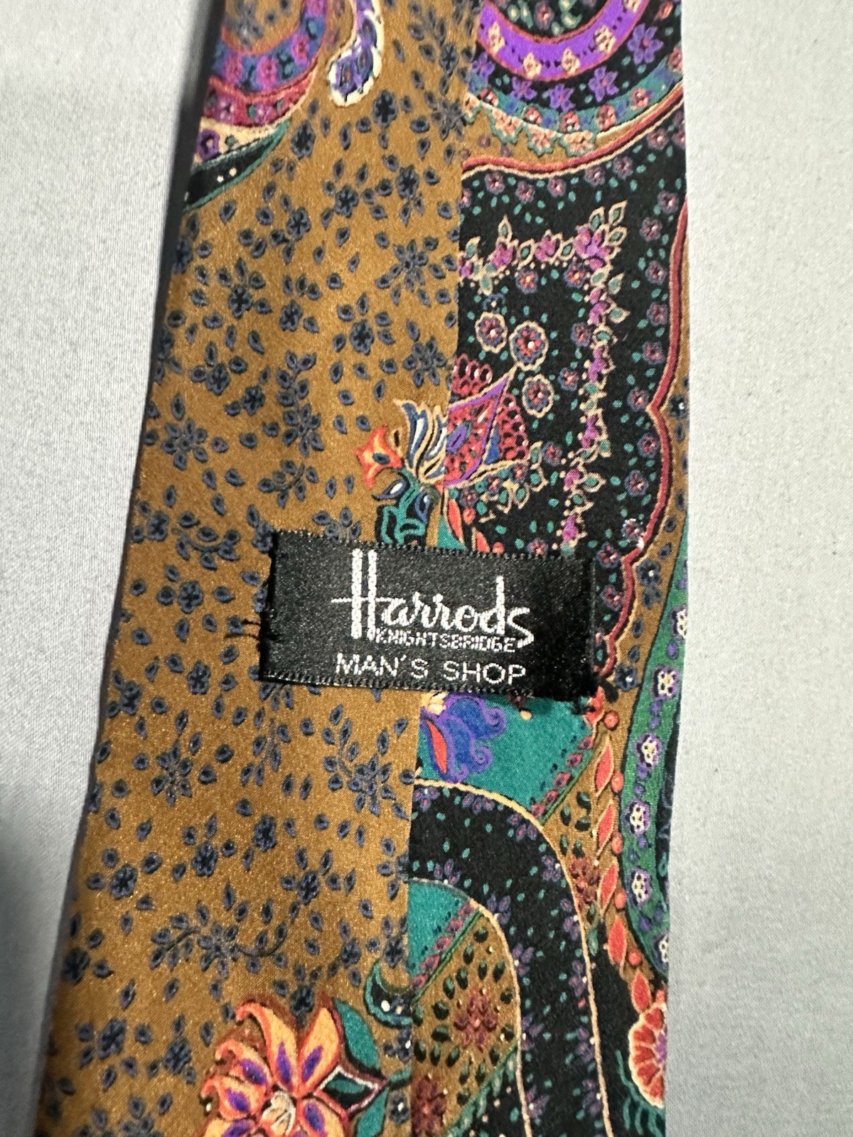 Harrods Knightsbridge Colorful Patchwork Paisley … - image 3