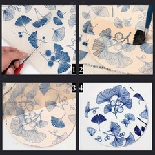 3 feuilles de papier transfert pour sous-glaçure, papier transfert créatif